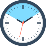 رسم كرتوني لساعة حائظ