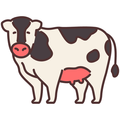 رسم كرتوني لبقرة صغيرة