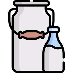 صورة توضيحية لبرطمان وزجاجة بداخلهما حليب المواشي